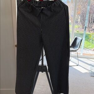 Zara Black and White Striped Kids Pants